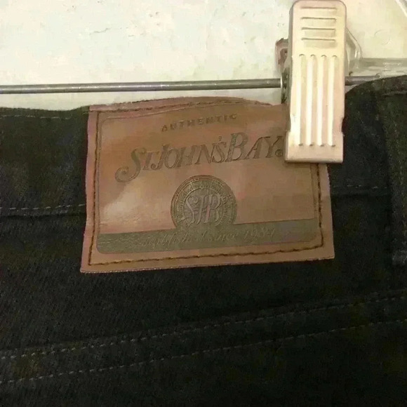 Vtg St John's Bay Black Boot Cut Jeans Women 16 Tall - Picture 10 of 14